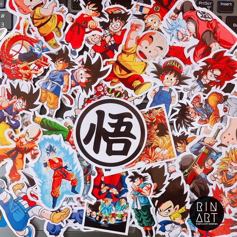 STICK28 - BỘ 50 STICKERS MANGA DRAGON BALL