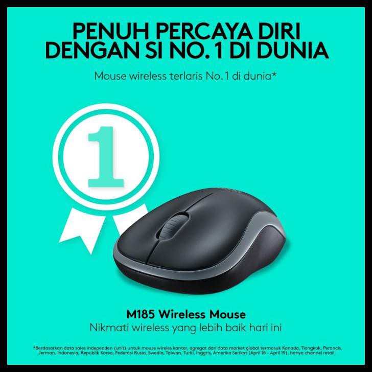 Chuột không dây Logitech M185 chính hãng 100% / M 185 màu xám