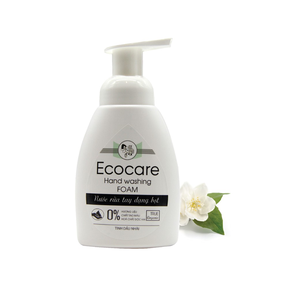Nước rửa tay tạo bọt Hữu cơ 250ml, Nước rửa tay diệt khuẩn tinh dầu tự nhiên Ecocare [Tặng vỏ tạo bọt] | BigBuy360 - bigbuy360.vn