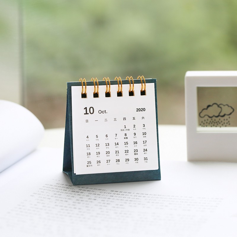 2021 Lovely Mini Colorful Desktop Calendar Diary Planner Office Student Stationery