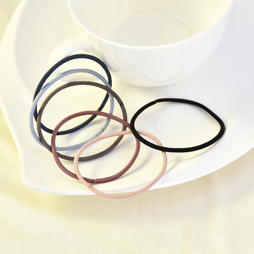 Bộ 100 sợi dây thun cột tóc màu trơn cao cấp