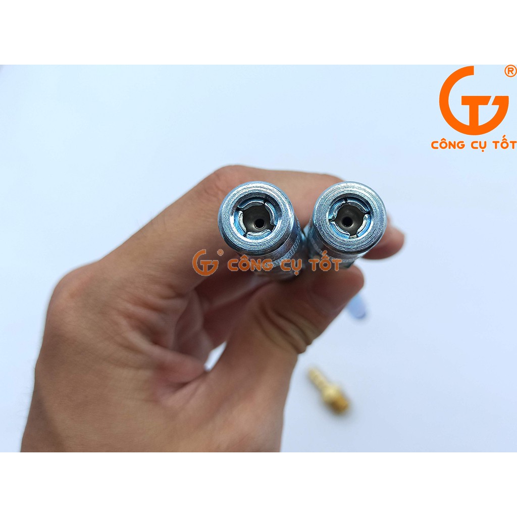 Bơm mỡ bò 400cc bằng khí nén và bằng tay TOP PA-801K Đài Loan