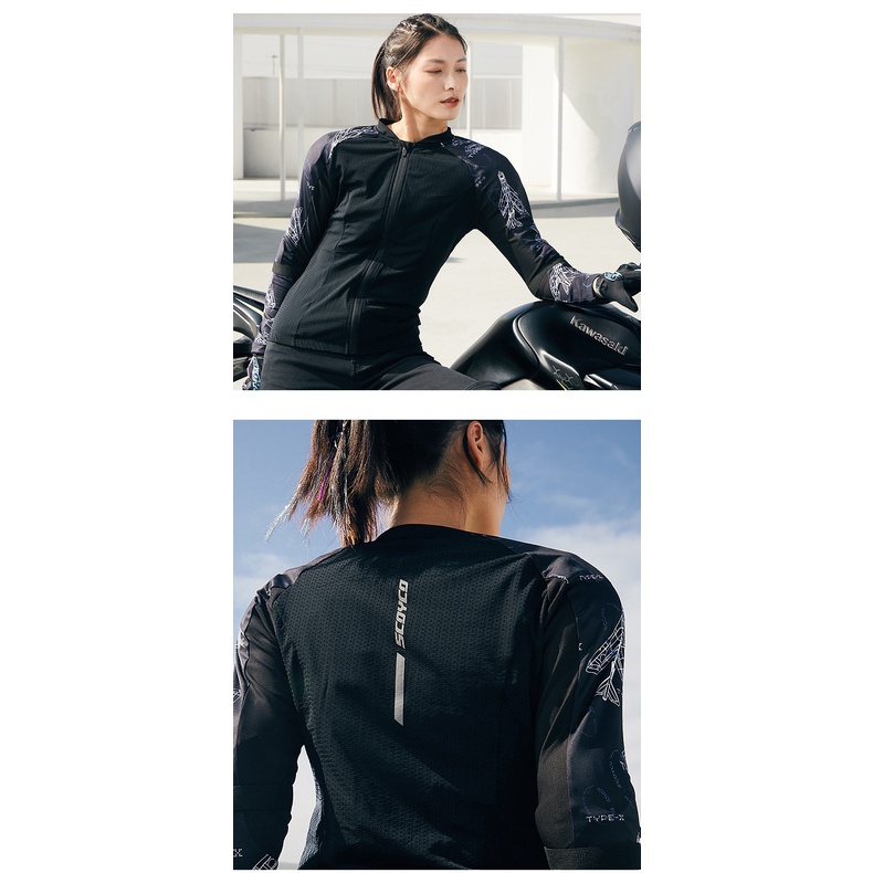 Áo giáp nữ thun lạnh thoáng khí Scoyco AM09W