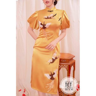 Bigsize Sườn xám thêu tết D681