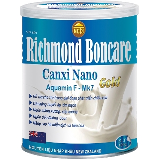 Sữa Tăng Chiều Cao , Cân Nặng - RICHMOND BONCARE CANXI NANO MK7- Hộp 900g
