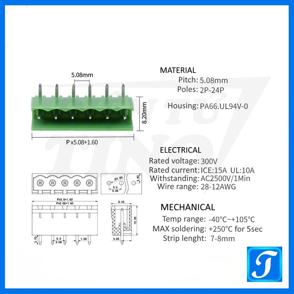 Đầu nối Cầu đấu Connector 2EDG5.08 - 5.08MM