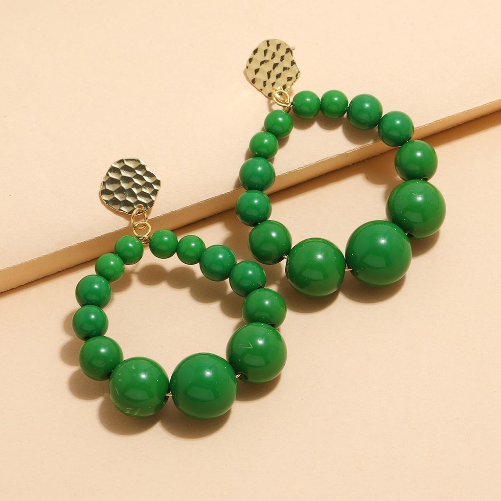 Khuyên Tai Dạng Treo Xỏ Hạt Nhiều Màu Sắc Phong Cách Bohemian