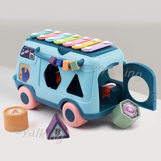 Musical Instrument Baby Toy Knock Piano Music Bus Shape Sorter Early Education