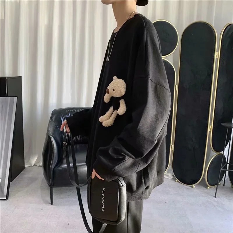 Áo nỉ tay dài in họa tiết gấu kích thước M-2XL cho nam nữ | BigBuy360 - bigbuy360.vn