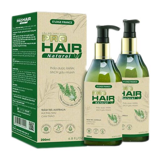 Dầu gội thảo dược Pro Hair Natural 200ml - Hương thơm thảo dược tự nhiên mang lại cảm giác sảng khoái, thư giãn