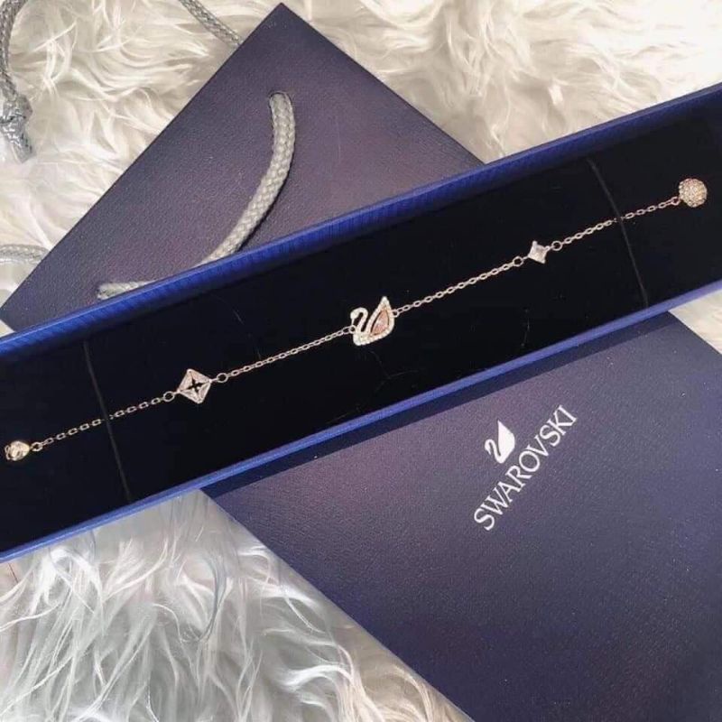 Set lắc tay và dây chuyền Swarovski thiên nga