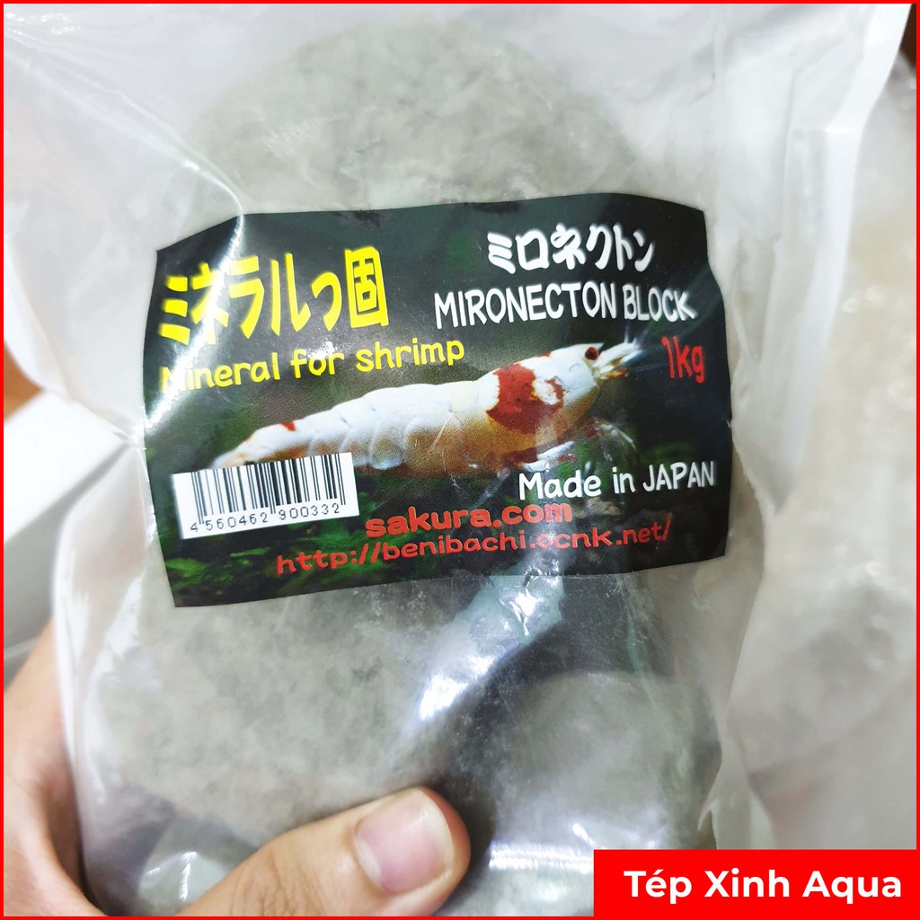Đá khoáng Mironekuton bổ sung khoáng vi lượng cho hồ tép cảnh, cá cảnh hãng Benibachi 100G - TÉP XINH AQUA