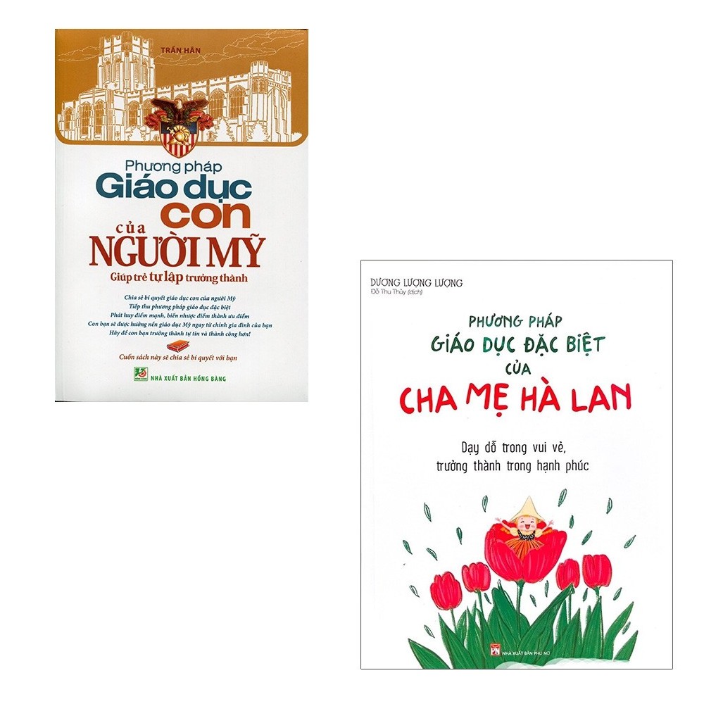 Sách Minh Long - Combo Phương pháp giáo dục con của người Mỹ + Phương pháp giáo dục đặc biệt của cha mẹ Hà Lan