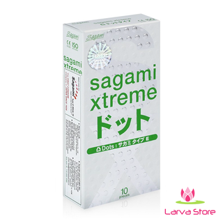 Bao cao su siêu mỏng có gai nổi Sagami Xtreme White hộp 10 cái