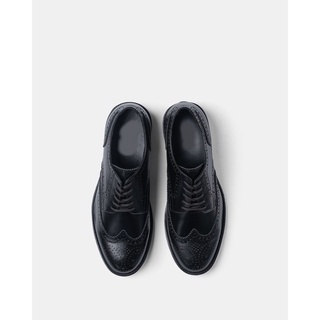 [ Giầy Tây ] Giày Derby Wingtip Da Bò, Giầy Công Sở Cao Cấp Buộc Dây Họa Tiết