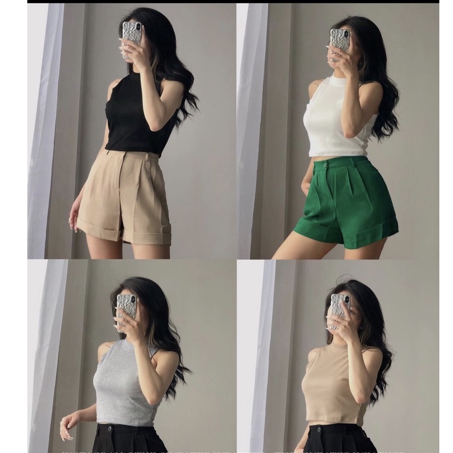Áo ba lỗ sát nách croptop nữ ôm body