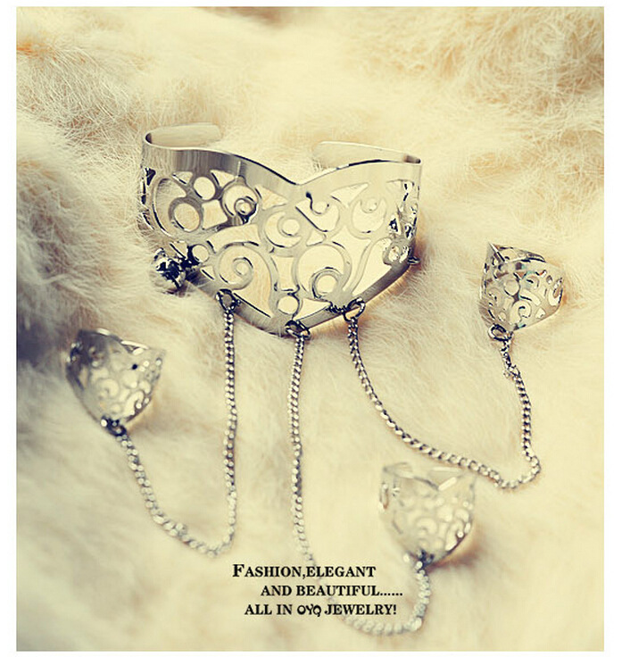 Vòng Tay Kèm Nhẫn Phong Cách Retro Dành Cho Nữ