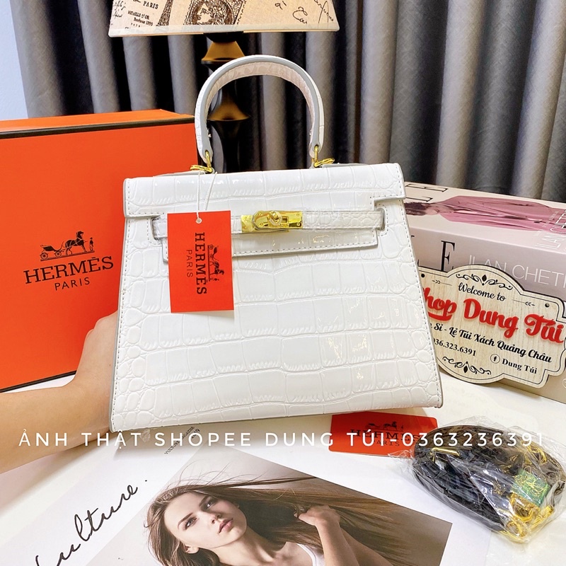 Túi xách nữ đeo chéo, túi h..m da rắn size 25 siêu đẹp sang chảnh hàng quảng châu cao cấp