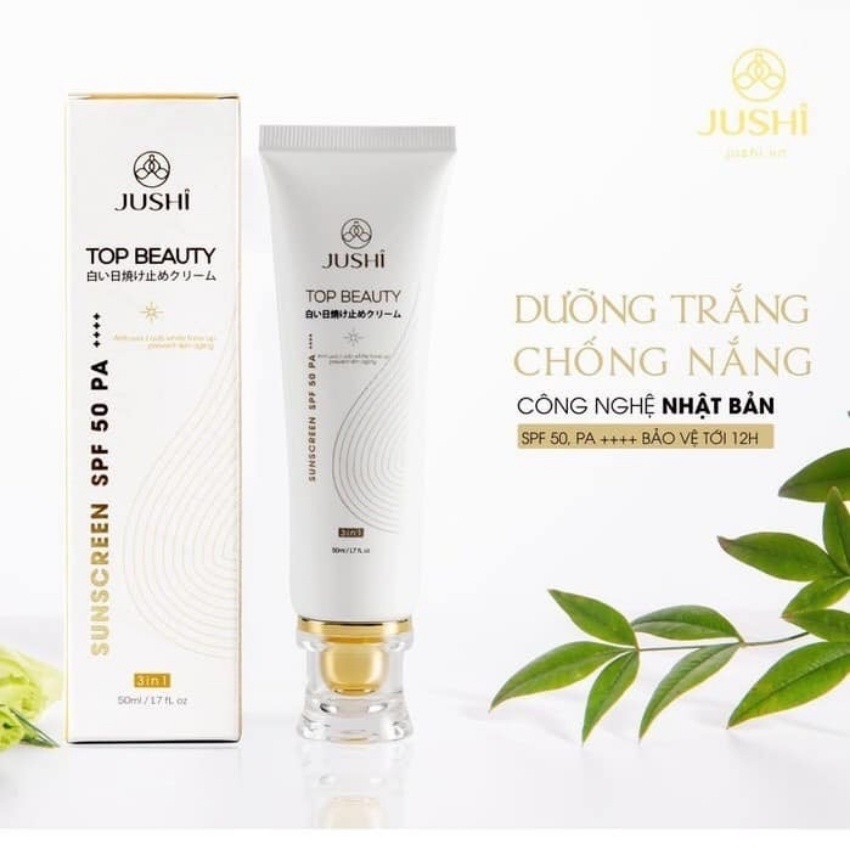 Kem Chống Nắng Top Beauty Jushi Bảo Vệ Làn Da Tối Ưu Chiết Xuất Từ Thành Phần Thiên Nhiên, Chống Mồ Hôi Và Nước