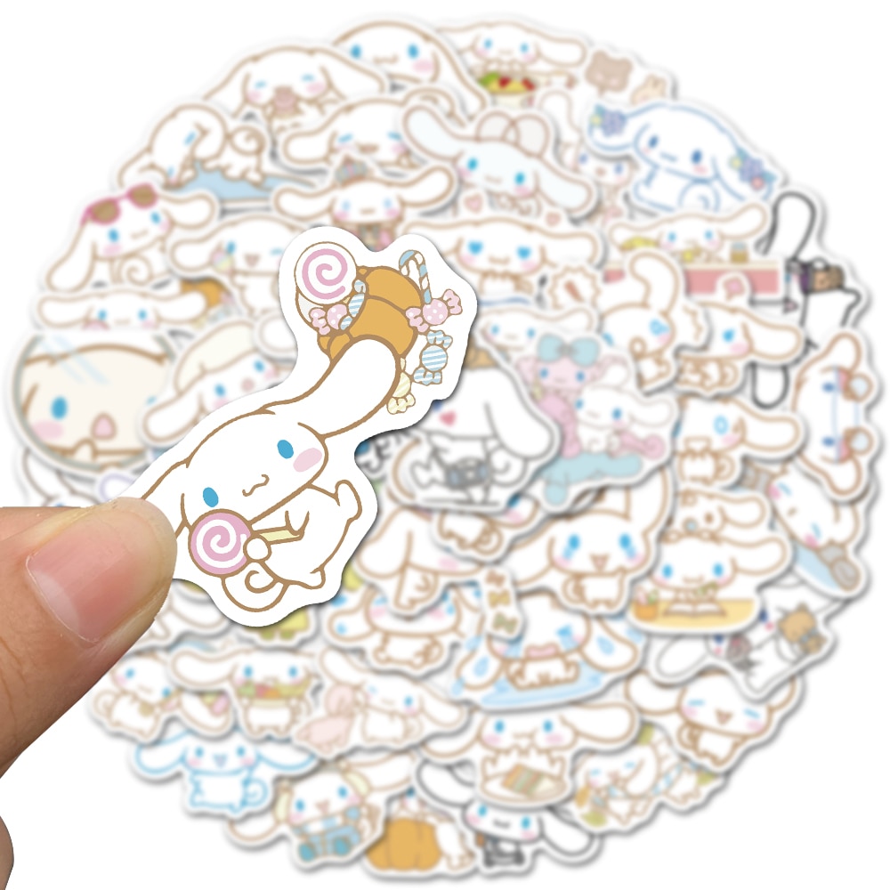 Bộ 50 cái nhãn dán trang trí in hình nhân vật hoạt hình dễ thương