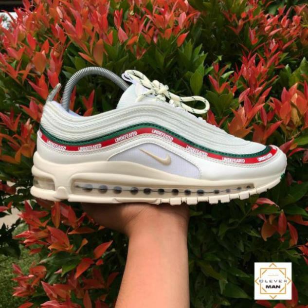 GIẦY đẹp (FULLBOX - TẶNG MÓC KHÓA) giày thể thao AIR MAX 97 Undefeated Trắng kẻ vạch xanh đỏ cực đẹp giá tốt new hot