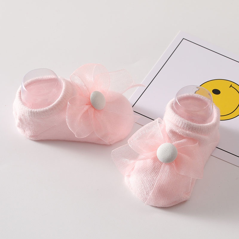 Set đôi vớ và băng đô co giãn đính nơ xinh xắn đáng yêu dành cho bé gái