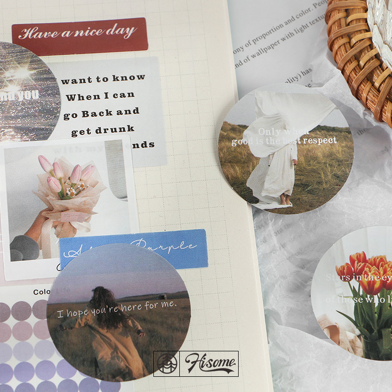 Bộ 40 miếng dán trang trí sổ lưu bút nhiều họa tiết dễ thương tùy chọn