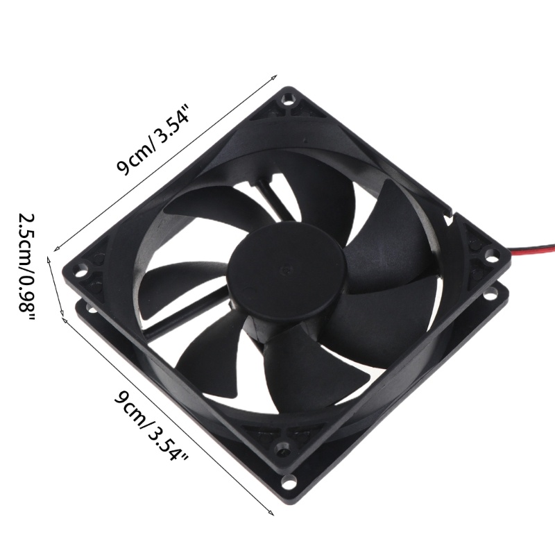 Quạt Tản Nhiệt Kép 9025 5V 12V 24V 90mm XH2 54 2Pin Cho CPU Máy Tính 90x90x
