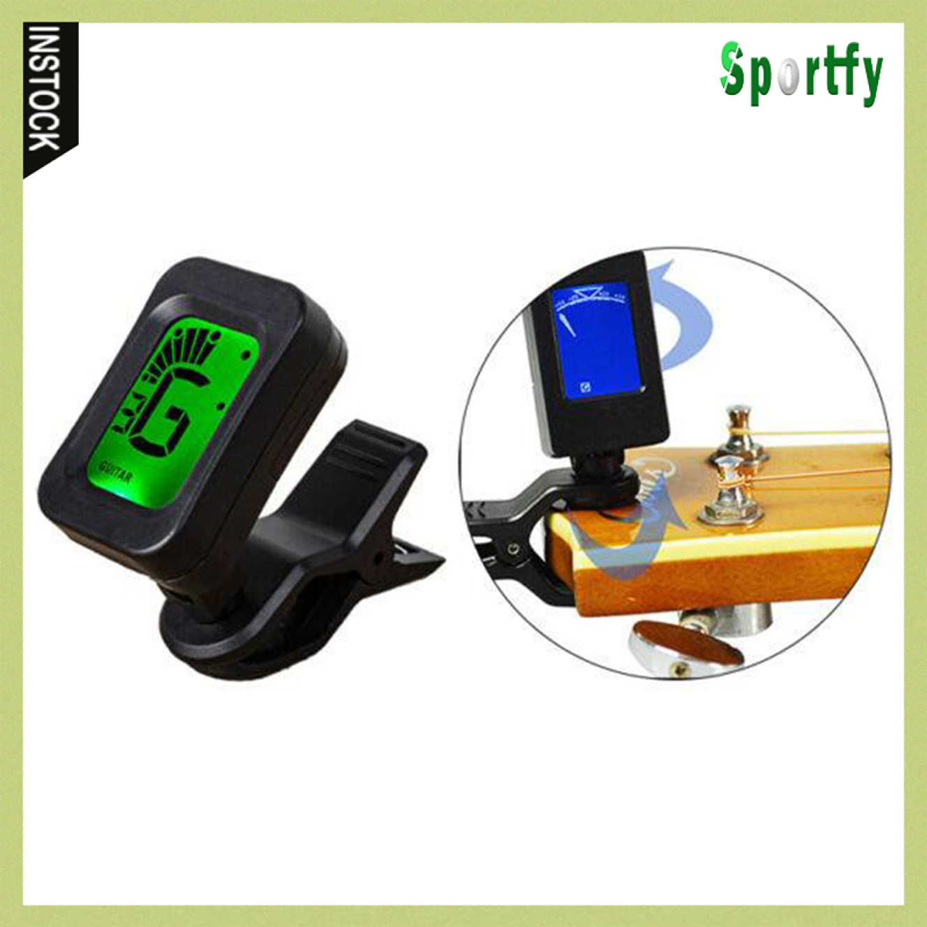 Sportfy LCD Screen Digital Tuner Acoustic Guitar Tuner Mini For Guitar Bass Ukulele