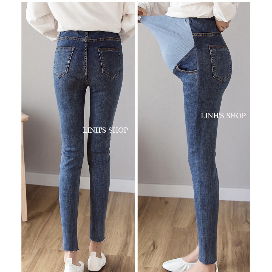 Quần Jean Bầu Xinh Trẻ Trung Năng Động Q112