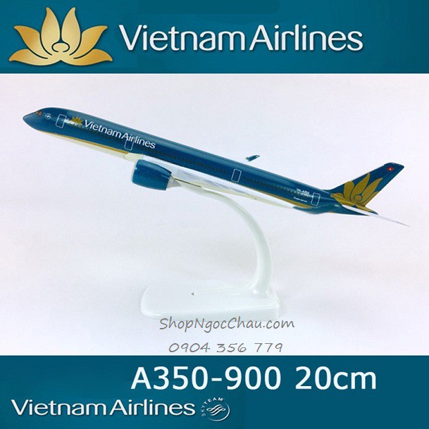 Mô hình máy bay tĩnh Airbus A350-900 Vietnam airlines 20cm