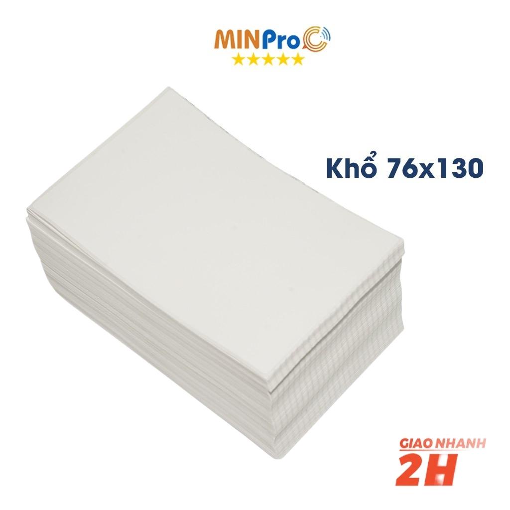 20 Tờ giấy in nhiệt MINPRO tự dính 3 lớp 76x130 in đơn Shopee sẵn bóc dán tiện lợi