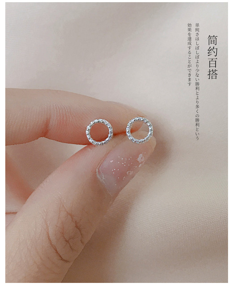 Bông Tai Mạ Bạc 925 Kiểu Hình Học Đơn Giản Thời Trang Cho Nữ 14k