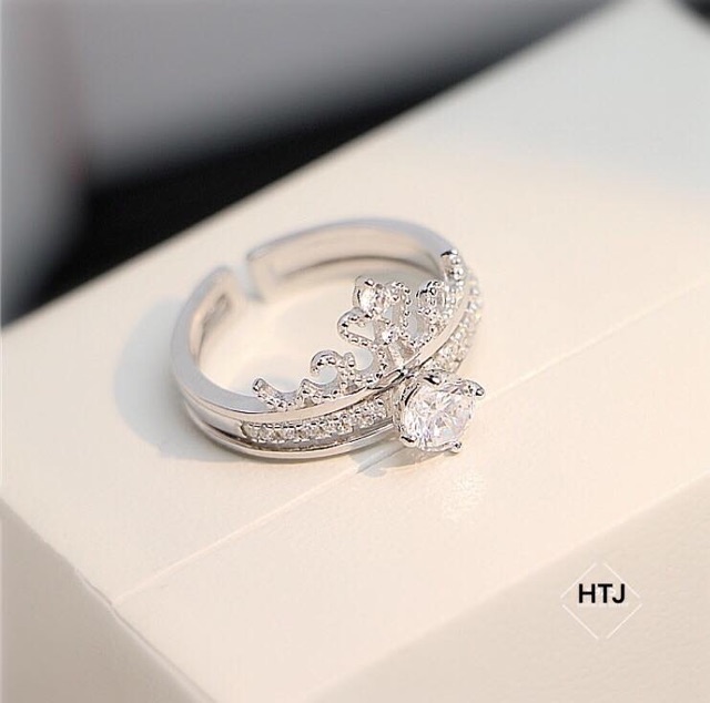 NHẪN NỮ BẠC TA - NHẪN NỮ VƯƠNG MIỆN 2 IN 1