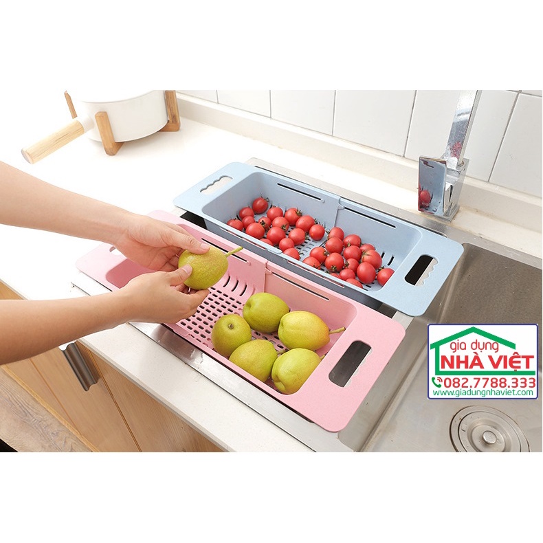 Rổ Gác Bồn Rửa Bát Gấp Gọn Đa Năng Lúa Mạch Tiện Dụng
