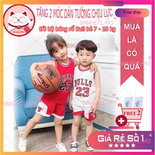 ⚡𝐅𝐑𝐄𝐄𝐒𝐇𝐈𝐏⚡ Bộ cộc tay bóng rổ cho bé Bull từ 7 - 18kg