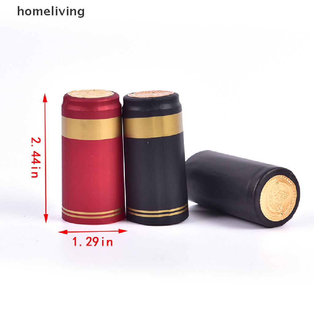 Set 10 Vỏ Bọc Chai Rượu Vang Bằng Nhựa PVC Co Nhiệt