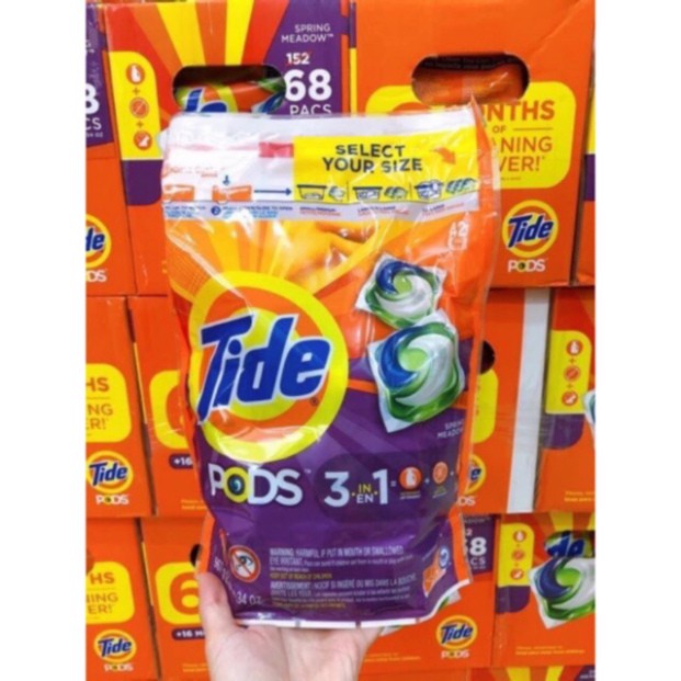 Viên giặt Tide pods 3 in 1 của Mỹ (bịch 42 viên)