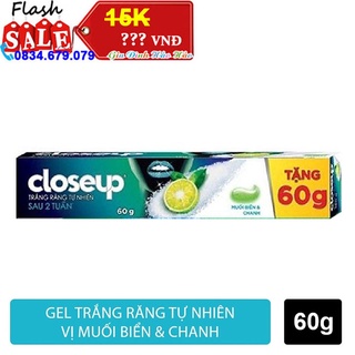 Kem đánh răng closeup trắng răng muối biển & chanh - hộp tặng mẫu 60g