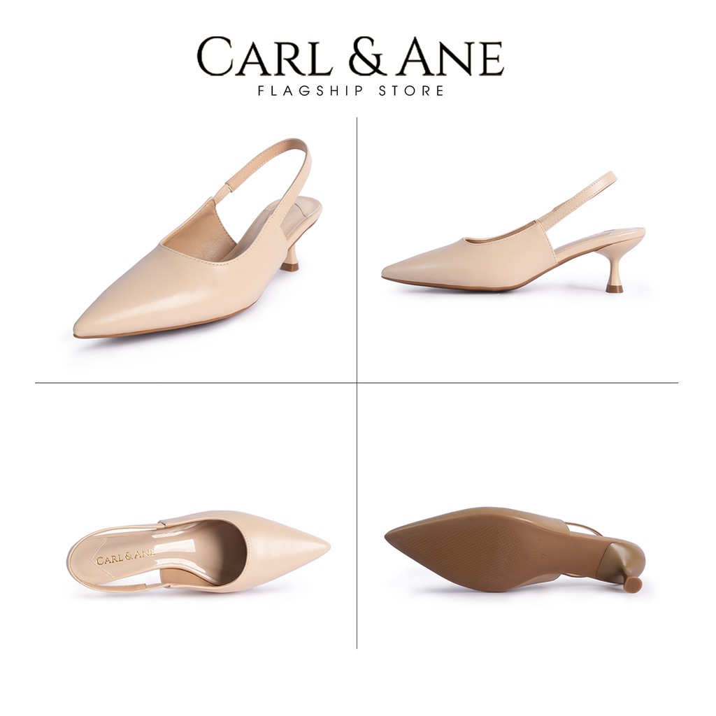 Carl &amp; Ane - Giày cao gót mũi nhọn dáng công sở phong cách Hàn Quốc cao 5cm màu nude - CL013