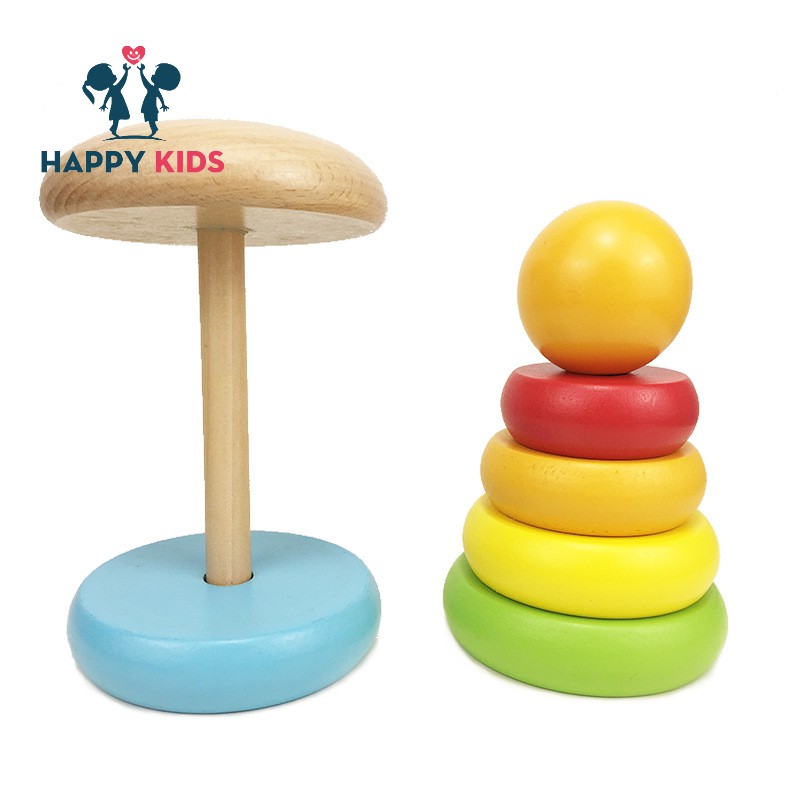 💖Giảm 10%💖  - Tháp Xếp Chồng Xâu Vòng tròn Lớn Nhỏ Phối Hợp Tay Mắt