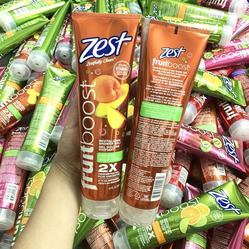 Sữa tắm Zest Fruitboost Revitalizing Shower Gel 295ml- Mỹ Date 2020