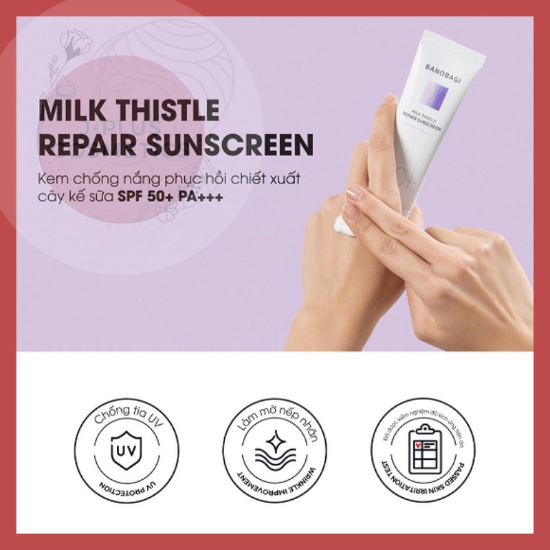 [Mua 1 tặng 1] Kem Chống Nắng Banobagi Milk Thistle Repair Sunscreen SPF50+ PA ++++ 50ml [Có tem chống giả]