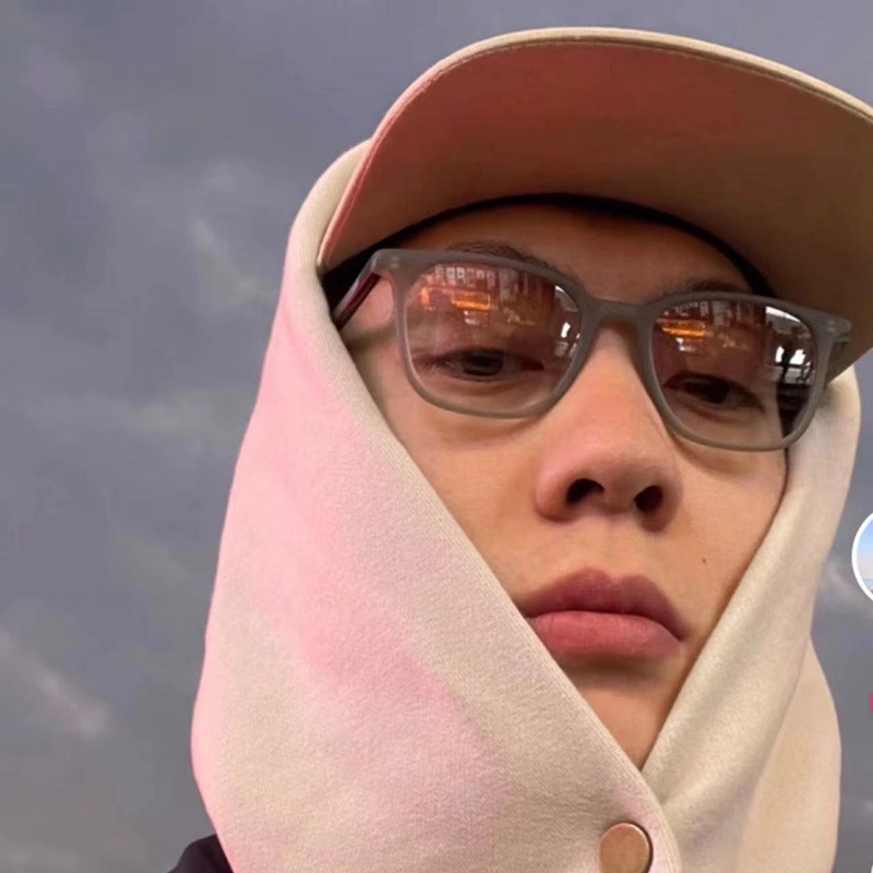 (YUZHU) Kính Râm Gọng Vuông Oversize Màu Nâu Họa Tiết Vân Gỗ Phong Cách Retro Thời Trang Mới