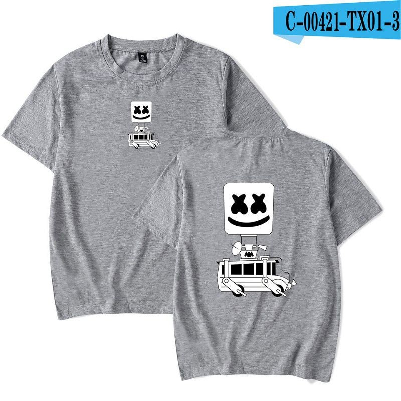 SALE- Áo thun cotton ngắn tay in họa tiết game docom MARSHMELLO Big Size 4XL - HÀNG CHUẢN