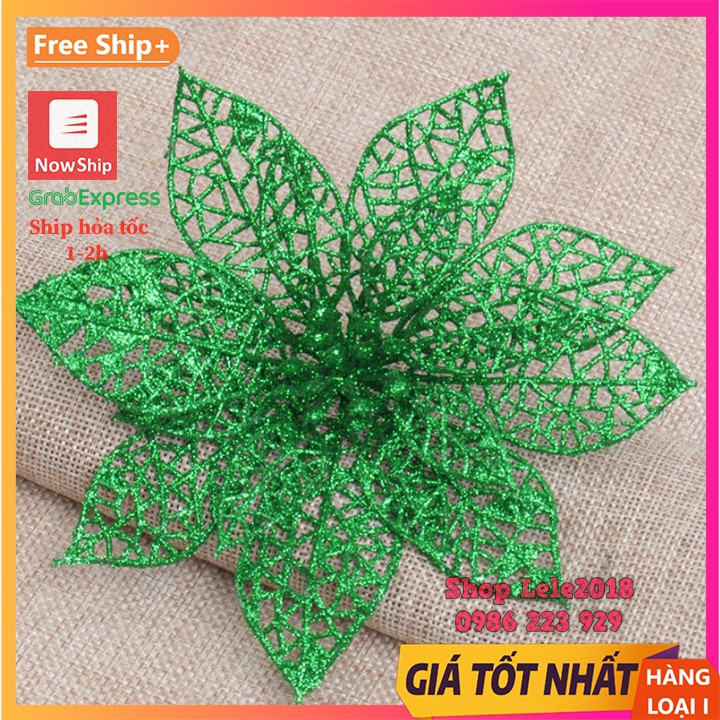 Hoa kim tuyến lưới 15cm loại đẹp trang trí cây thông Noel giáng sinh