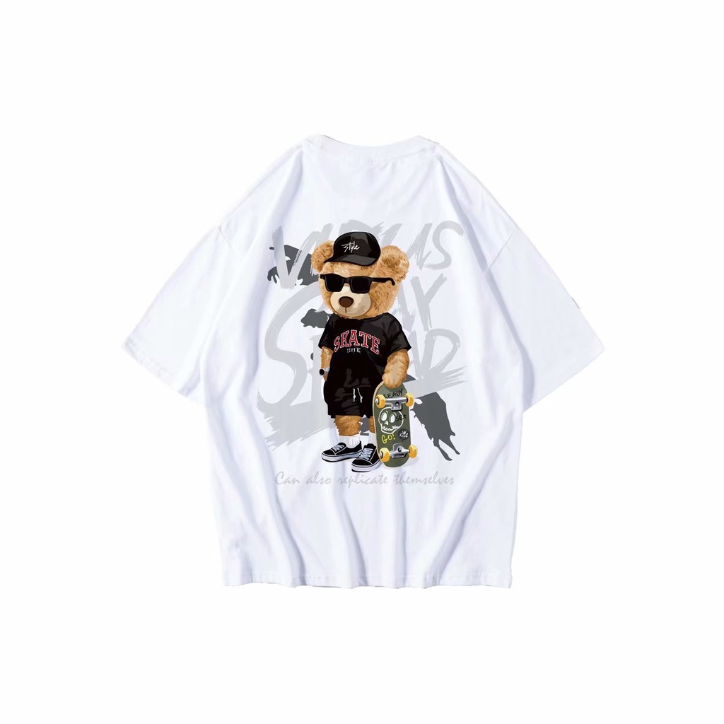 Áo thun cotton tay ngắn dáng rộng thời trang mùa hè Hàn Quốc cho nam giới 2021 S-8XL