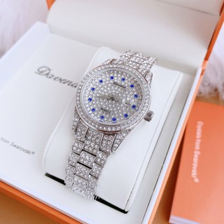 Đồng Hồ Nữ Davena Full Đá Silver D61669 31mm Authentic