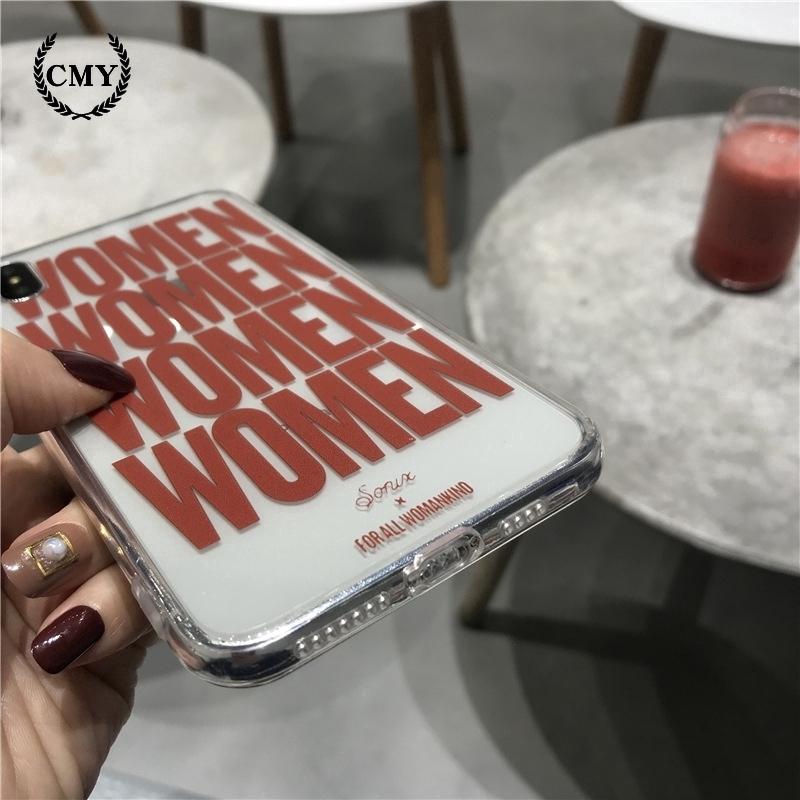 ốp iphone 11 Ốp điện thoại in chữ Women cho iPhone11/11Pro 11pro Max X XR XS XS MAX 6 7 8 plus SE