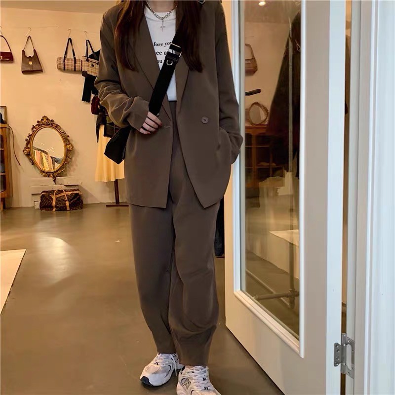 Nguyên set quần + blaze nâu (Hàng sẵn) | BigBuy360 - bigbuy360.vn